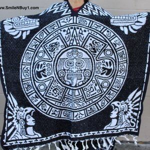 Aztec Calendar poncho Gaban de Calendario Azteca